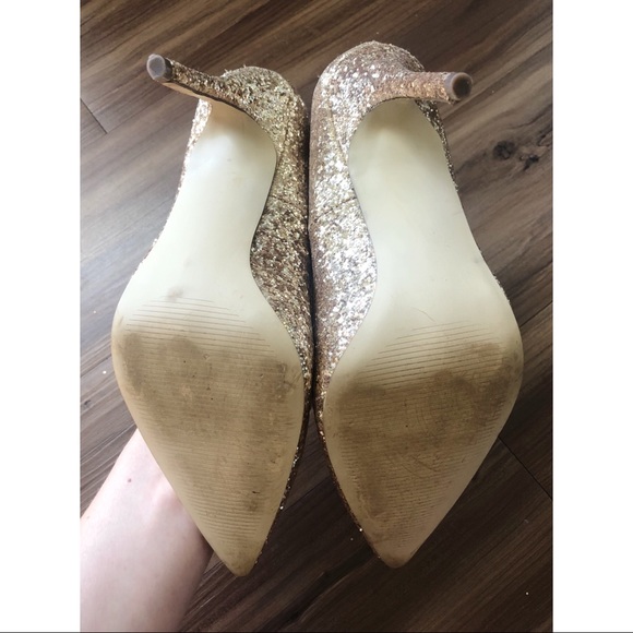 Steve Madden Gold Sequin Heels - Picture 3 of 5